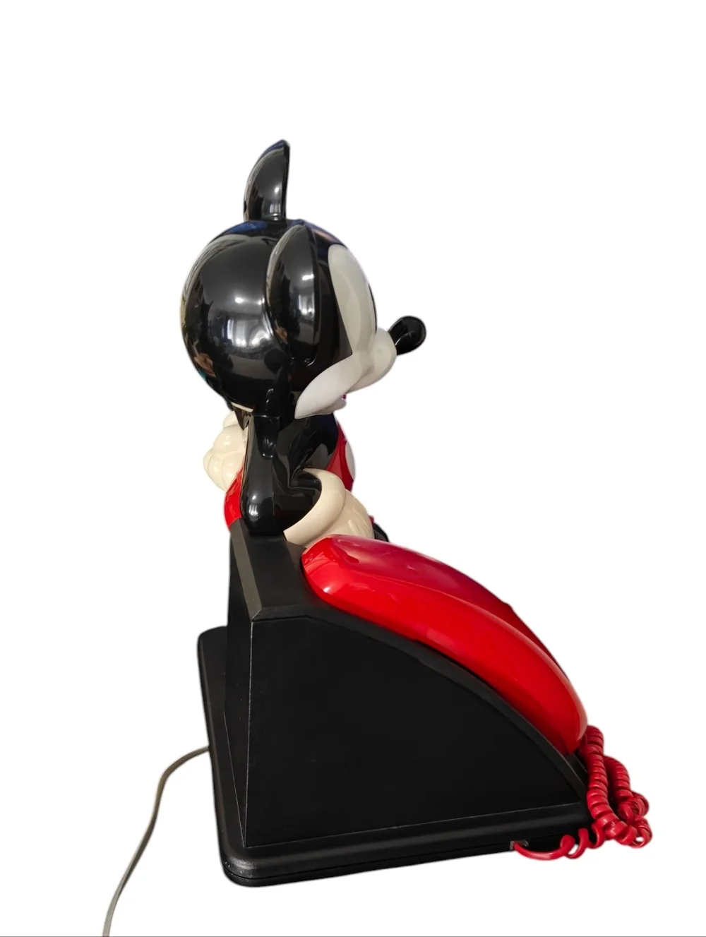 DISNEY VINTAGE 1994 Mickey Mouse Red Corded Telephone - Character Desk Phone